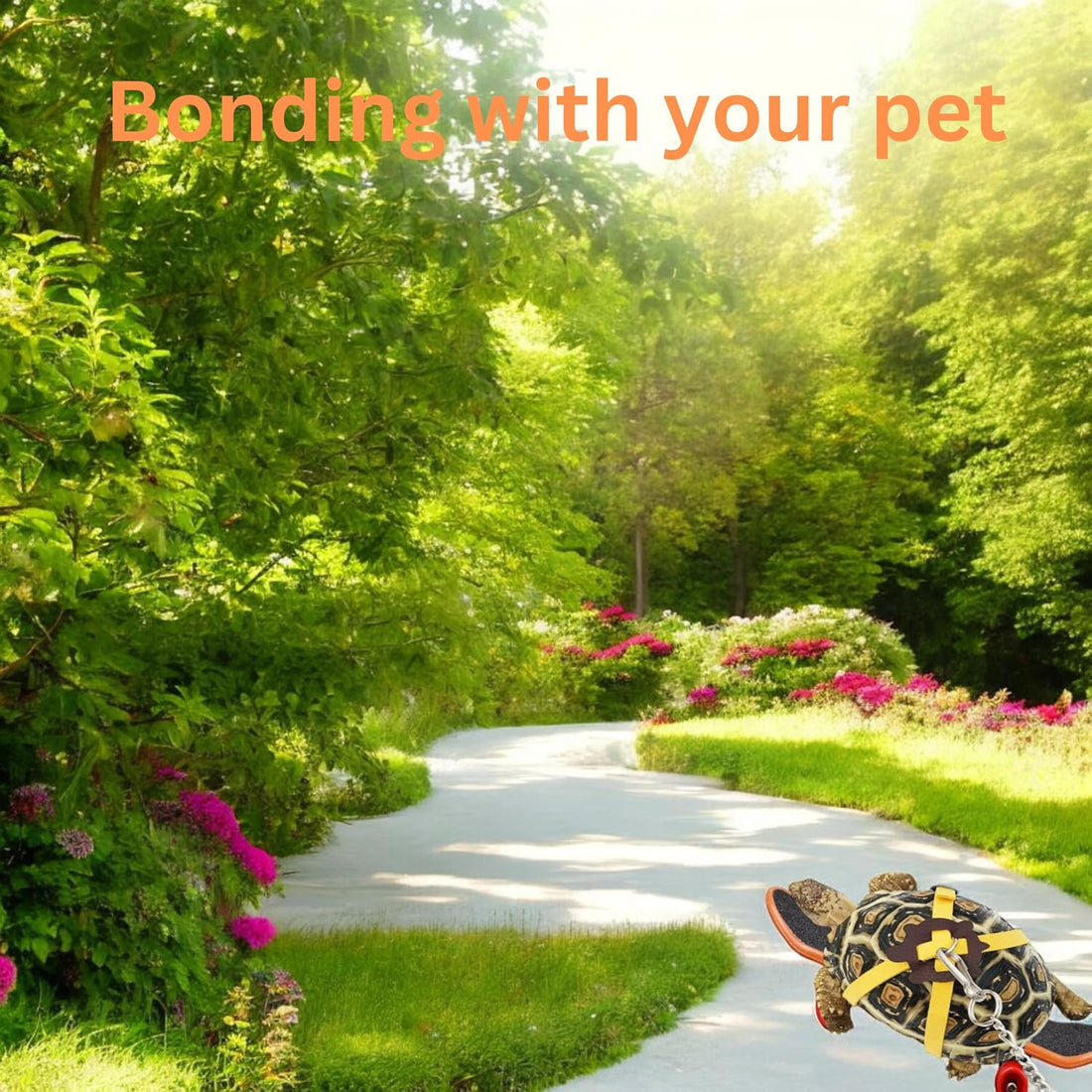 Adjustable Tortoise Leash and Funny Skateboard Set