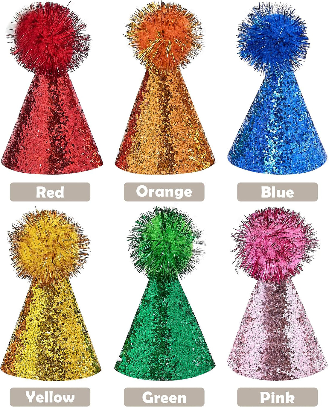 PET SHOW 10pcs Mini Small Dog Hats Cat Birthday Party Hat Rabbit Hats