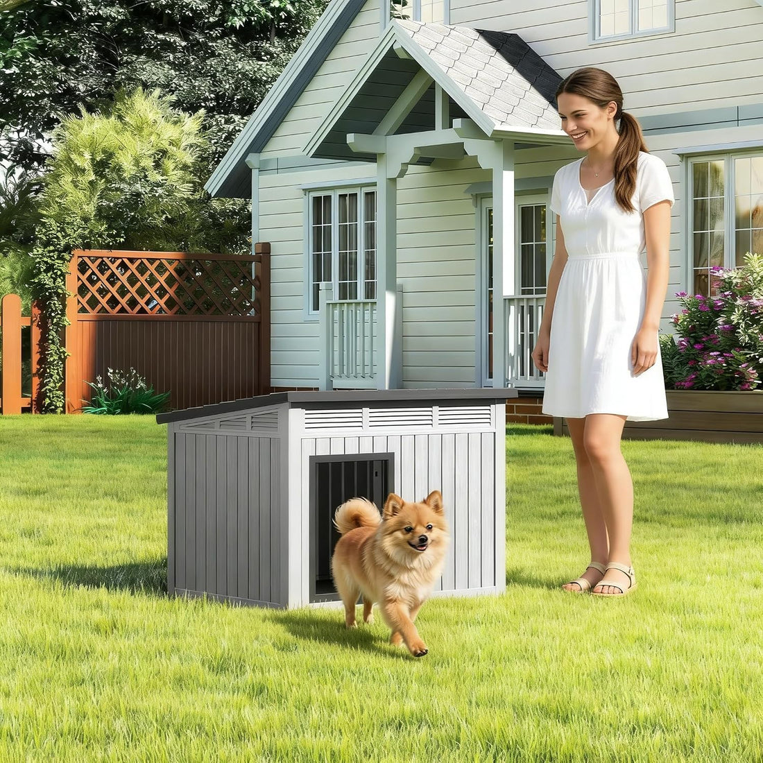 Bifanuo Outdoor Dog House Outdoor for Medium and Small Dog
