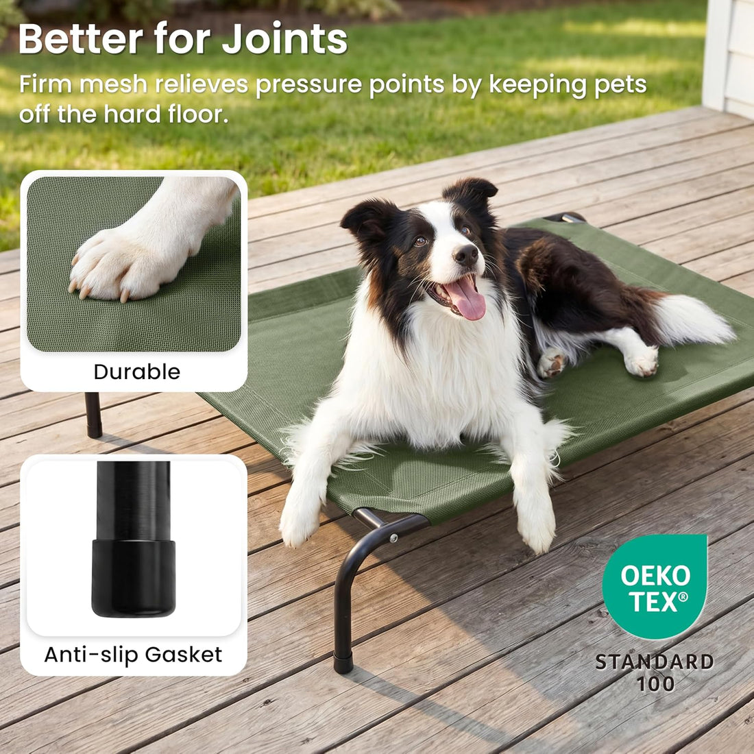Love's cabin Elevated Cooling Dog Bed for Large Dogs
