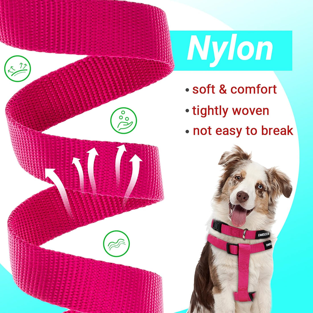 No Pull Dog Harness, Leash & Collar Set, Adjustable Step-in Vest