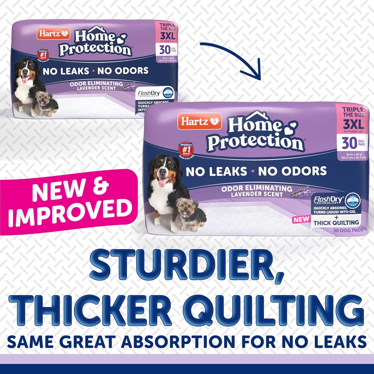 Hartz Home Protection Lavender Scent Odor Eliminating Dog Pads, 3XL