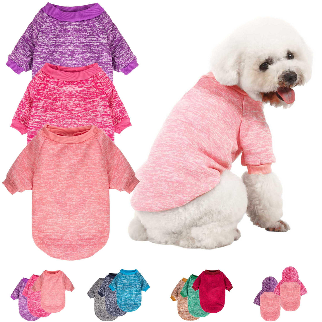 MOIRIG 3 Pack Dog Sweater, Dog Sweaters for Small Dogs