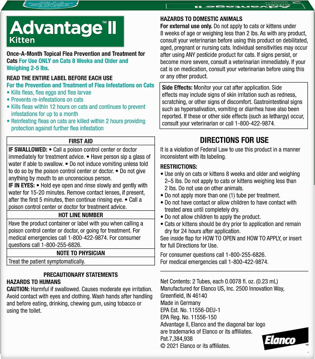Advantage II Kitten Vet-Recommended Flea Treatment & Prevention