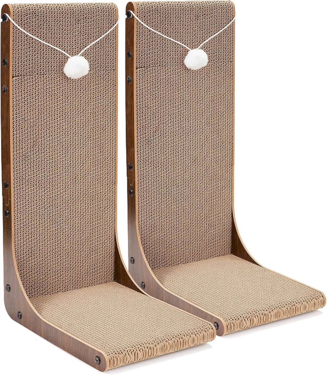 2-Pack L-Shaped Cat Scratching Board Cardboard Cat Scratcher
