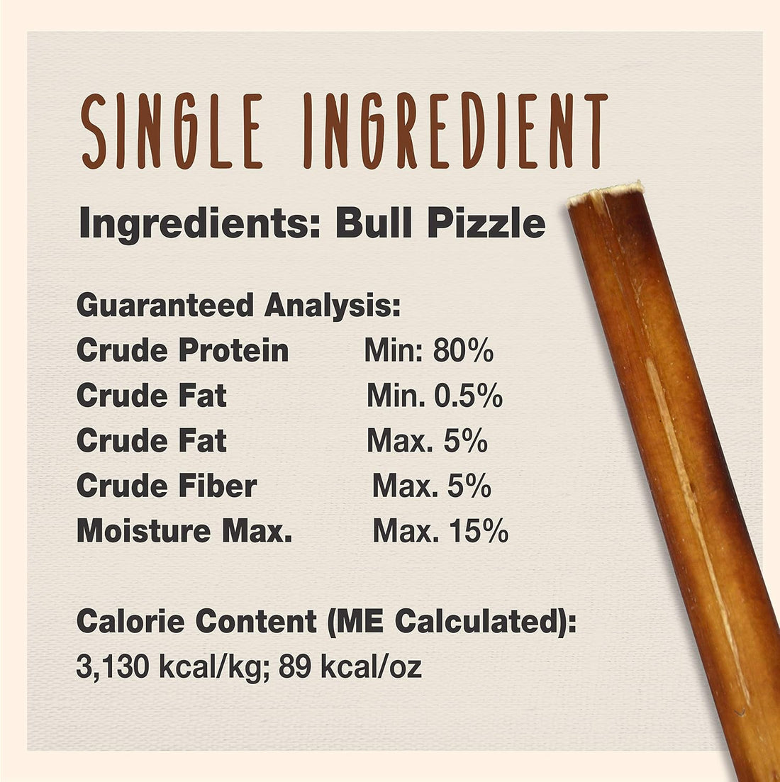 Cadet Bully Sticks for Small Dogs, All-Natural Beef Pizzle