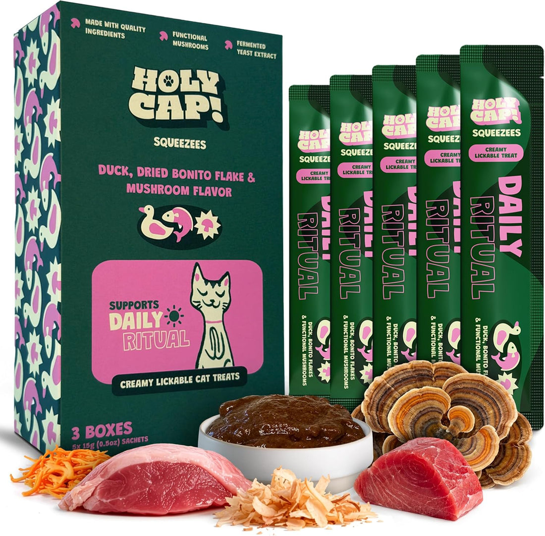 Lickable Cat Treats, Sardine & Pumpkin Purée, 0.5 oz, 5 Pack