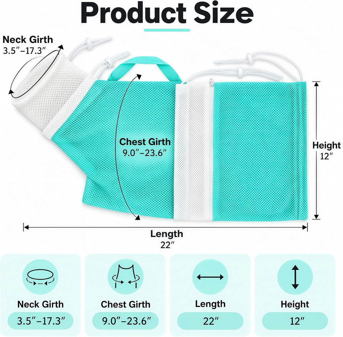 Cat Bathing Bag, Anti-Bite Anti-Scratch Adjustable Mesh Washing