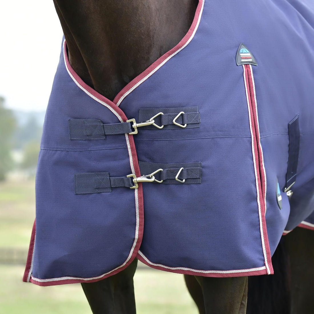 WeatherBeeta ComFiTec Essential Turnout 220g, Navy/Burgundy, 78"