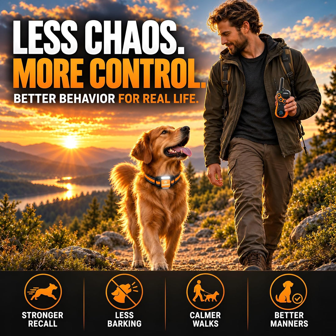 PAWPRO Dog Shock Collar with Remote, US Edition Training Collar