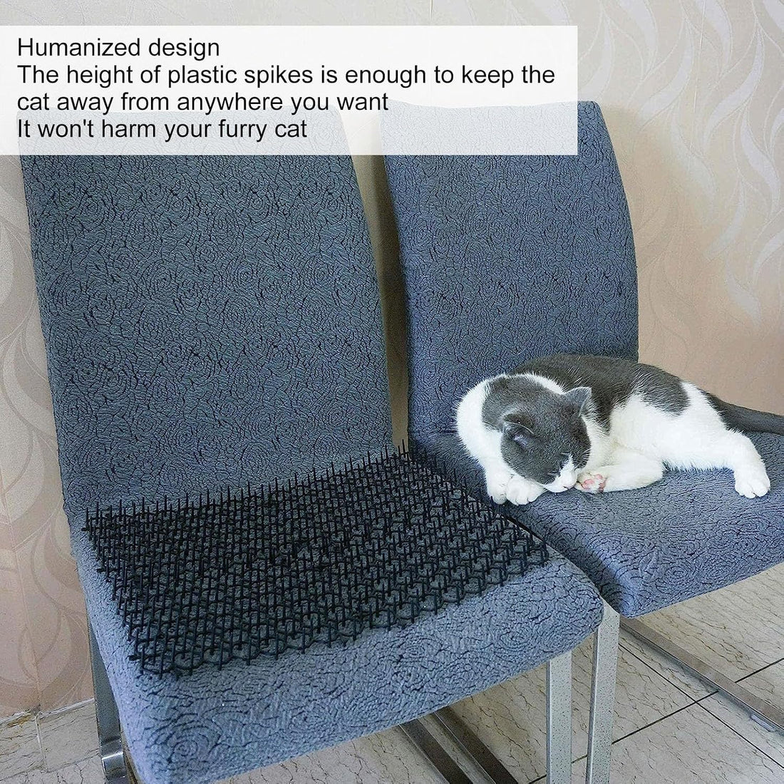Cat Deterrent Mat 27.5x15.5in Plastic Spike Design