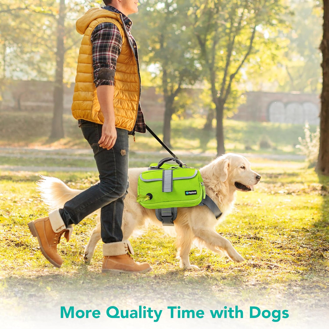 PetAmi Dog Backpack for Medium Large Dogs, Hiking Saddle Bag