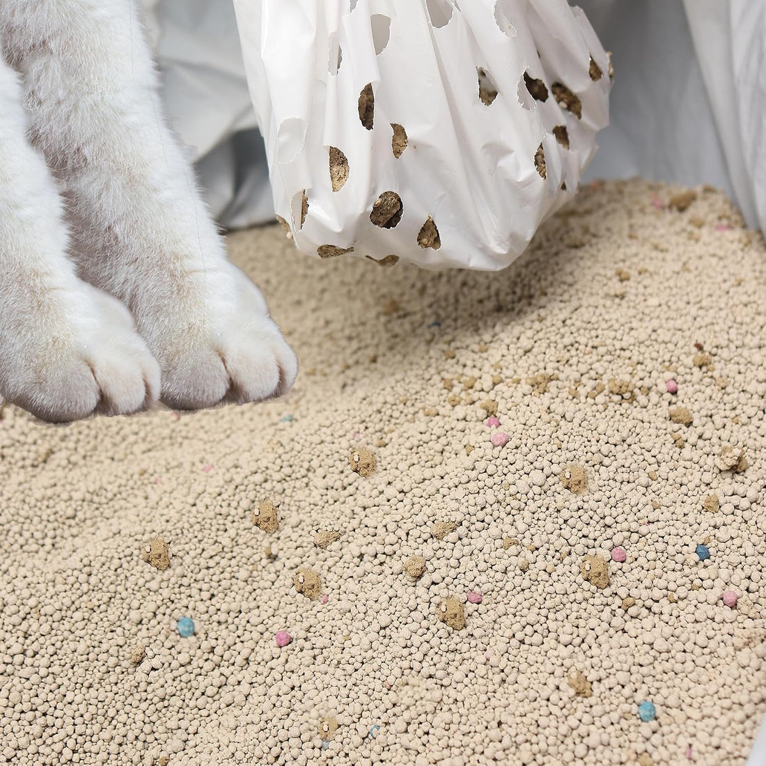 Mygeromon Cat Litter Box Liners Sifting Large 7 Count with Holes