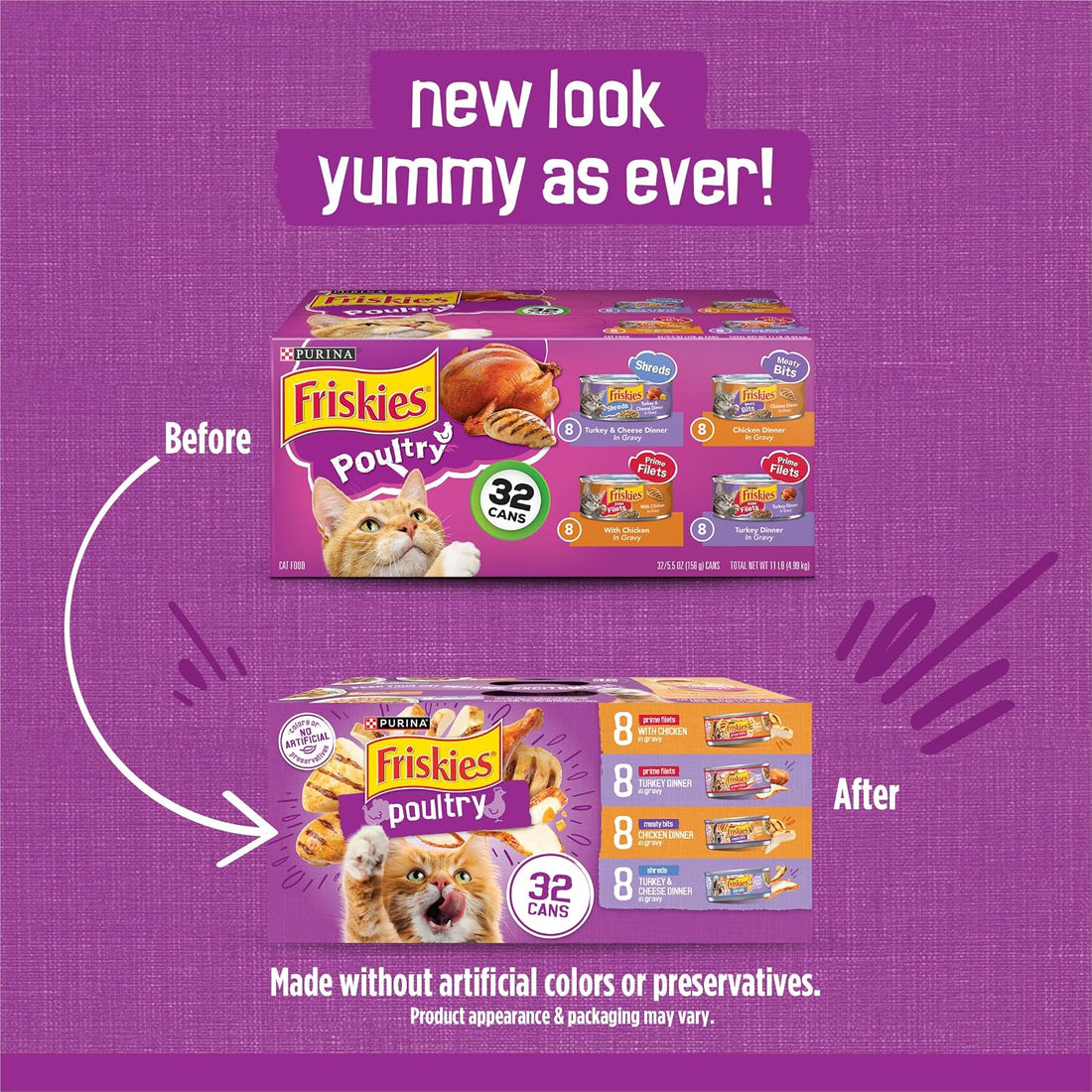 Purina Friskies Gravy Wet Cat Food Variety Pack, Poultry Shreds
