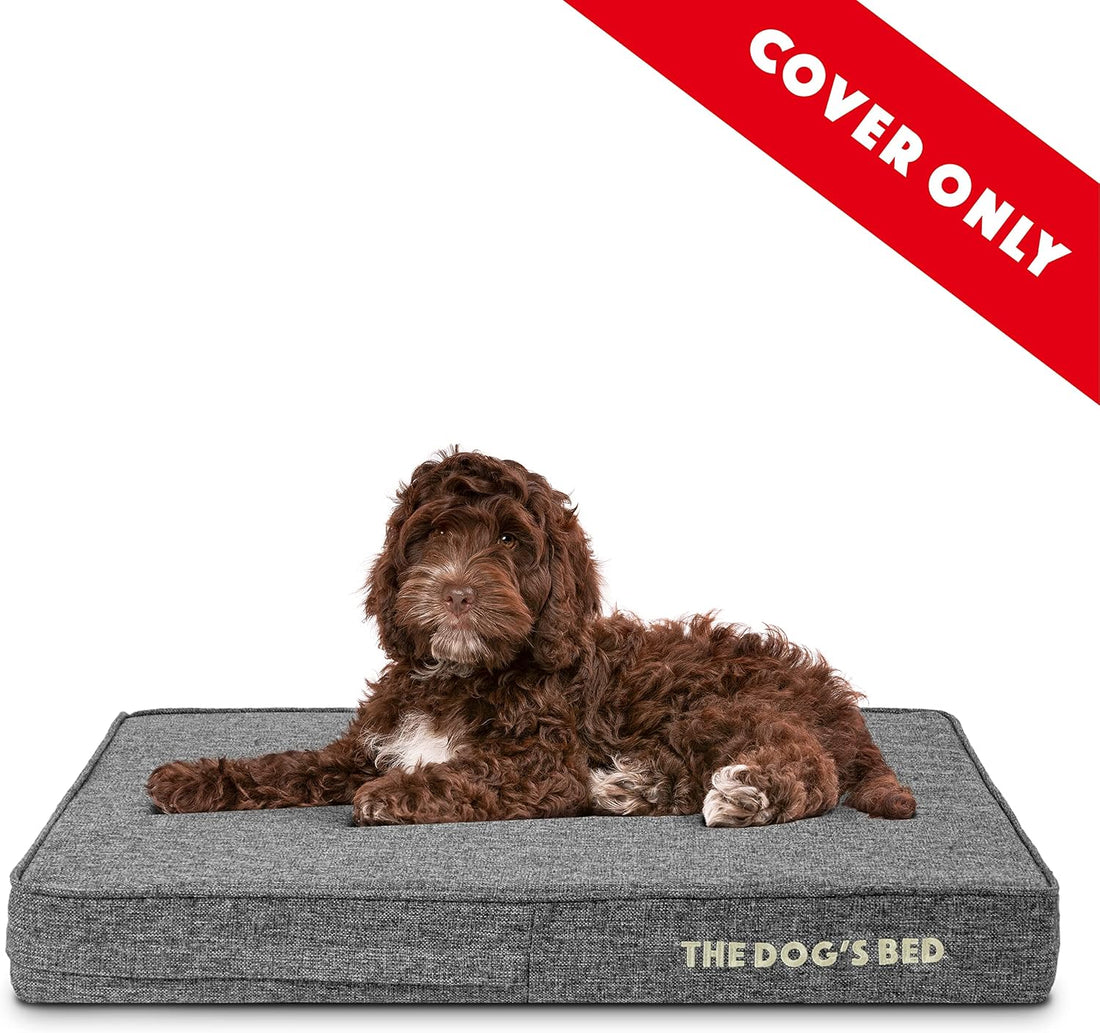 The Dog’s Bed Replacement Outer Cover, Linen Fabric, Grey Linen