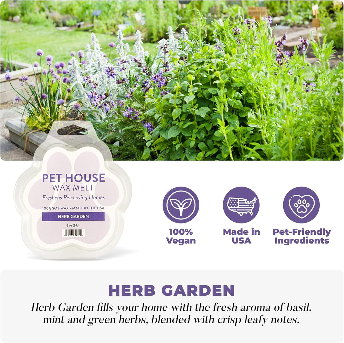 Herb Garden Spring and Summer Wax Melts Plant-Based Wax, Pet House