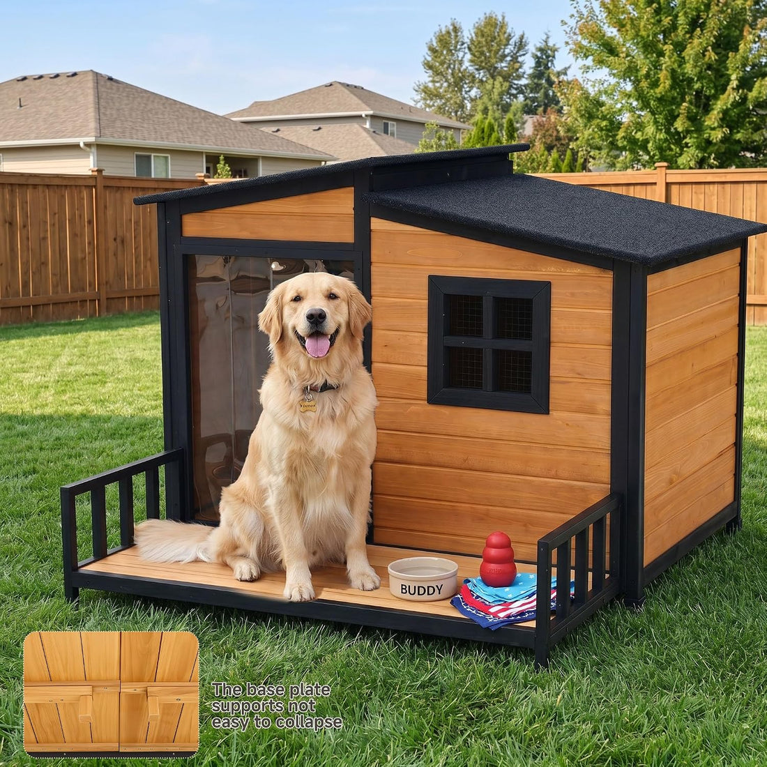 44" Anti-Chew Large Outdoor Dog House