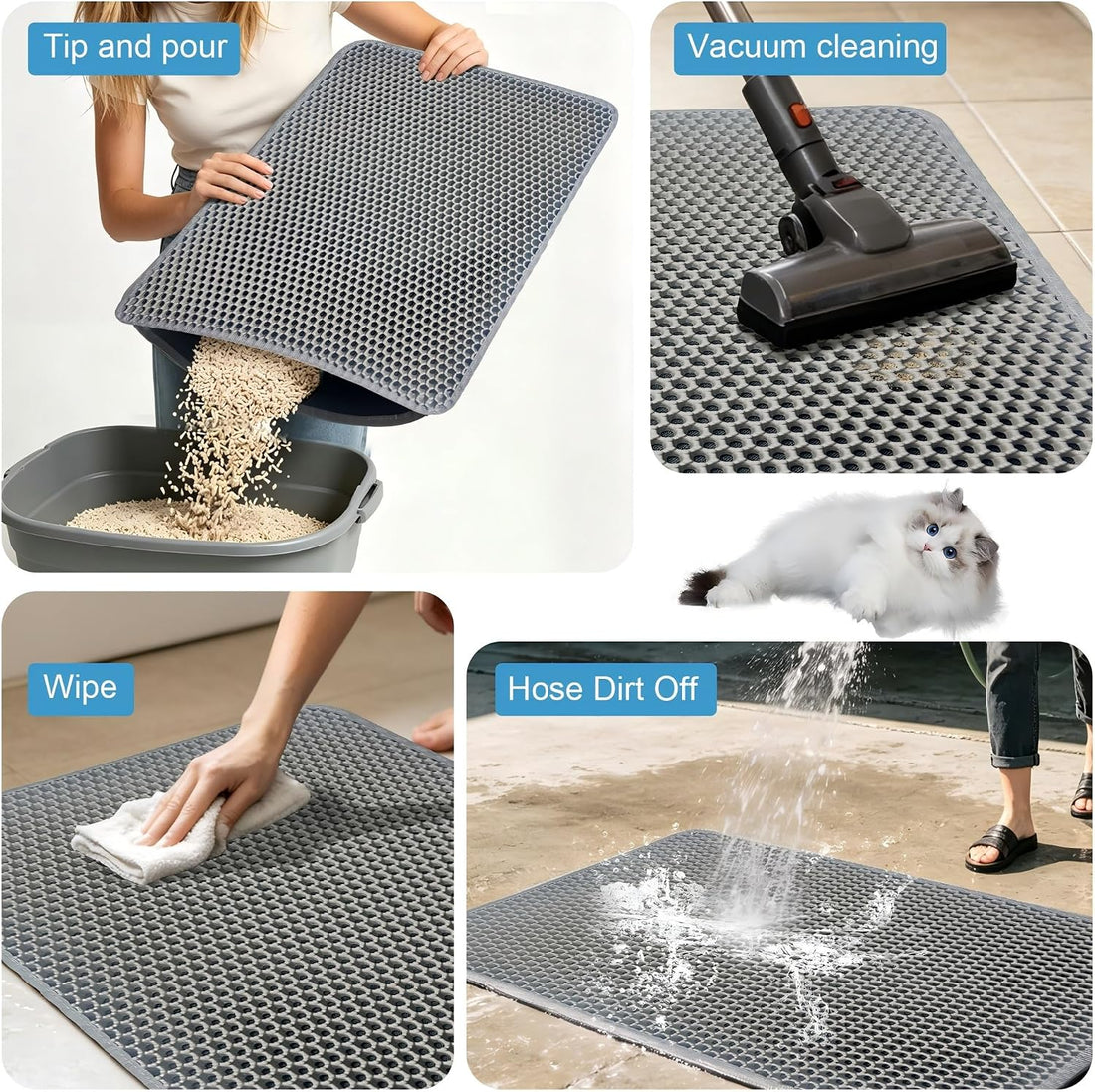 Xuanyaente Double Layer Ultra Soft Cat Litter Mat