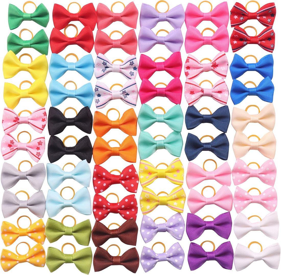 YAKA Small Dog Hair Bows, Pack of 60