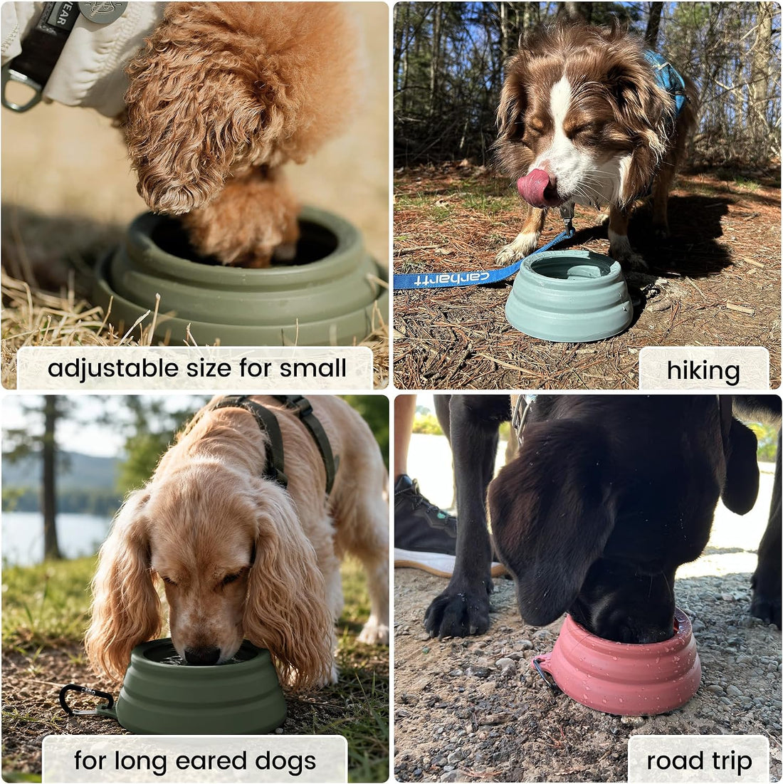 OHMO Spill Proof Collapsible Dog Water Bowl 24oz for Cars