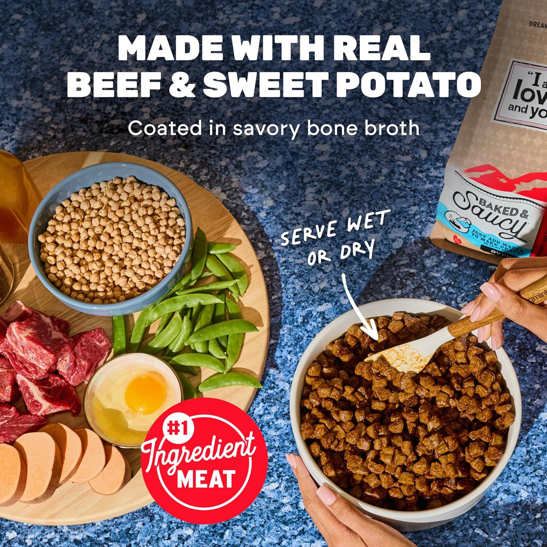 I and Love and You Baked & Saucy Dry Dog Food, Beef & Sweet Potato