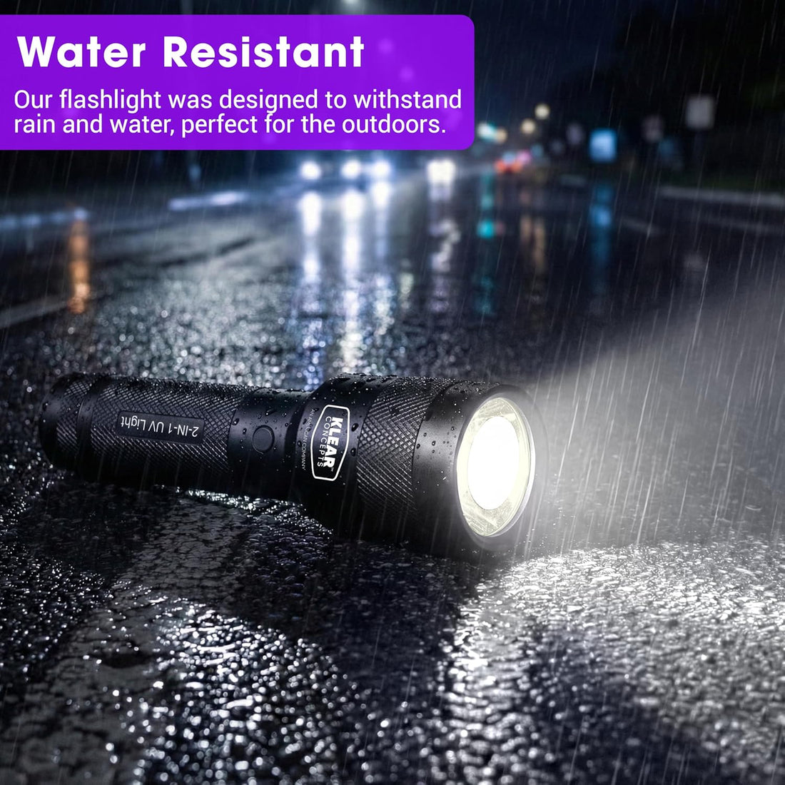 UV Flashlight, 2-in-1 Blacklight & White Light Mode, 395nm UV
