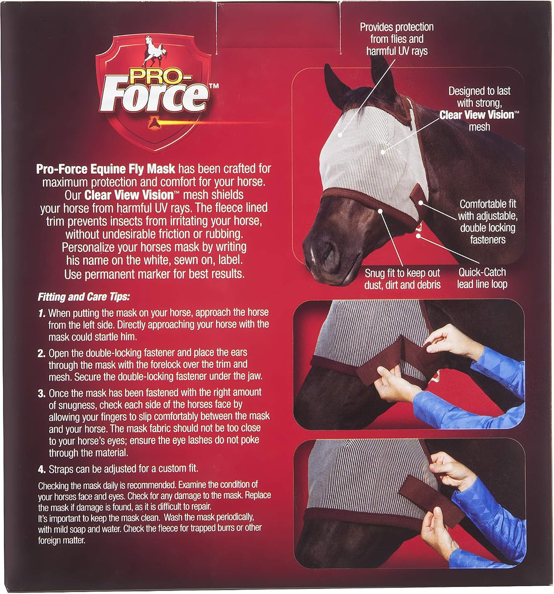 Pro-Force Horse Fly Mask with UV Protection