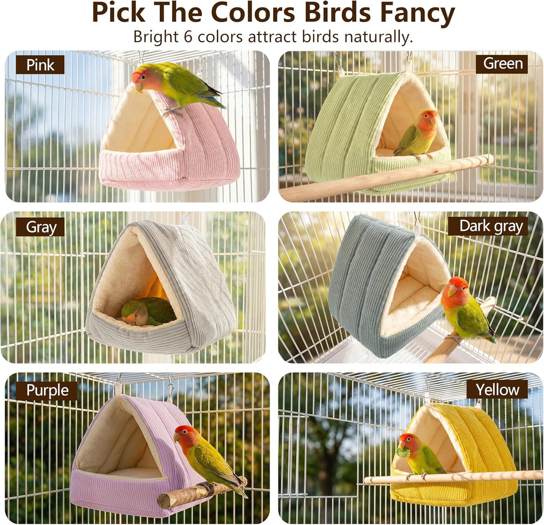 Small Winter Warm Plush Bird Nest Bed for Cage