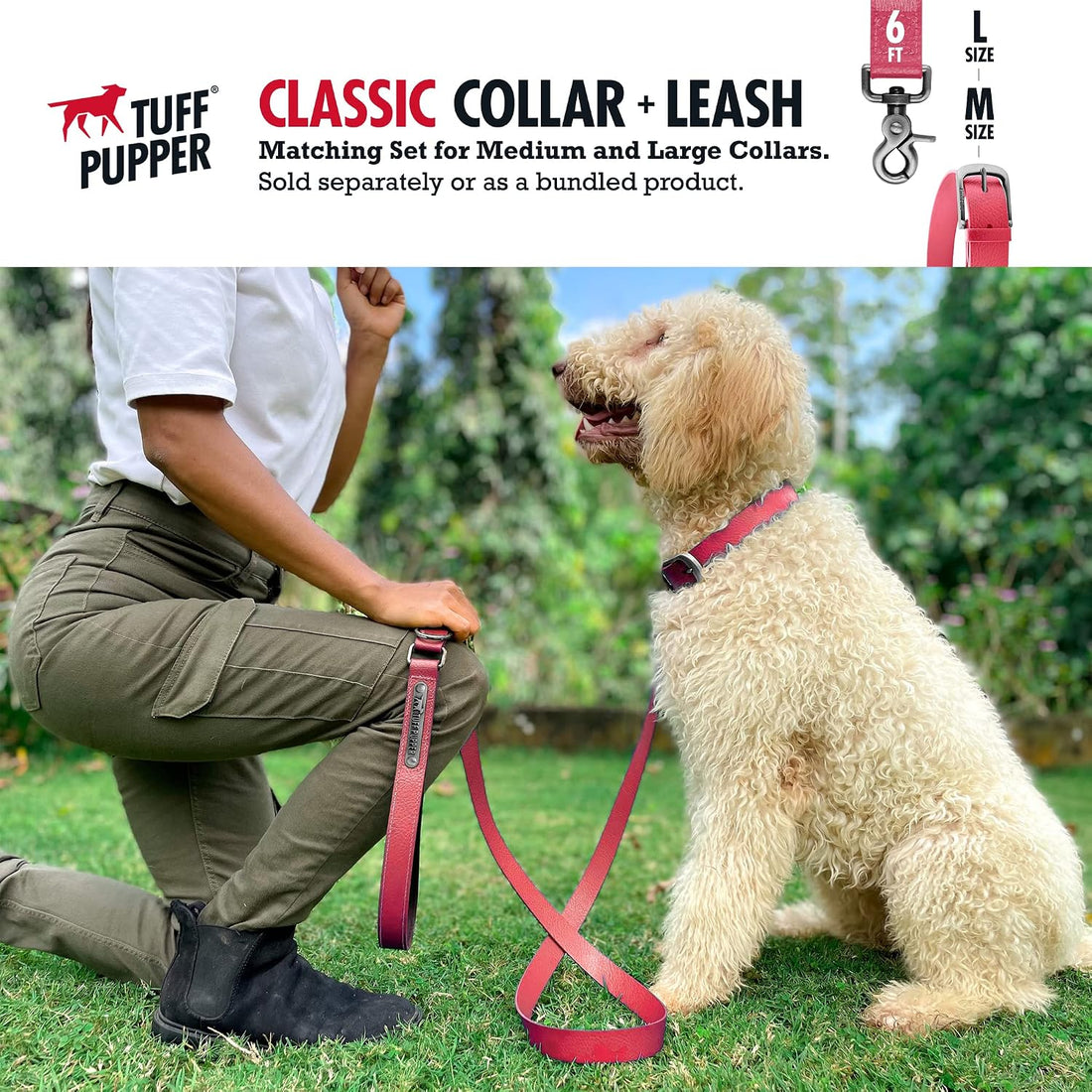 Tuff Pupper Classic Heavy Duty Dog Collar | 10x Stronger Than Leather
