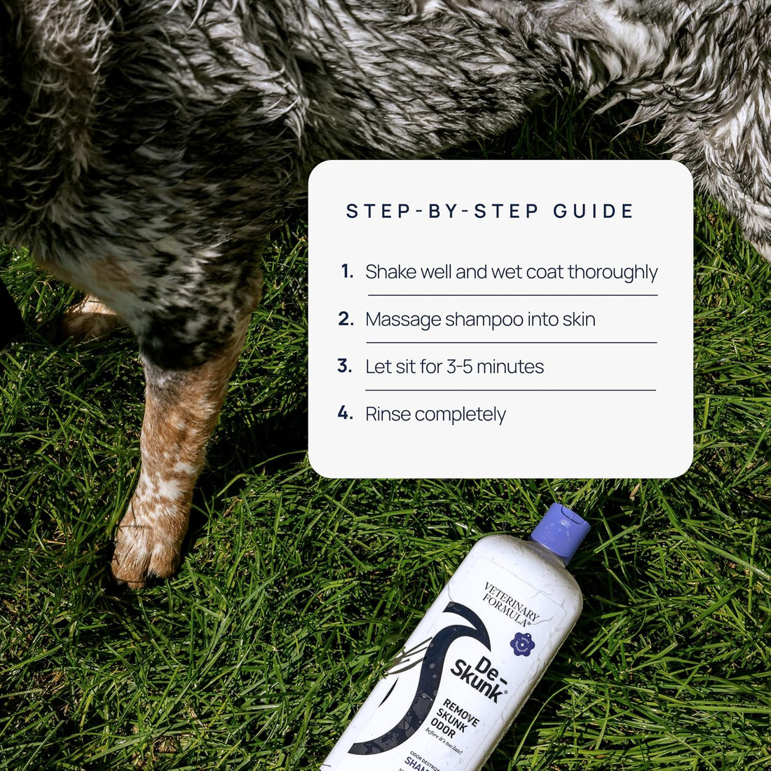 Veterinary Formula De-Skunk Odor Destroying Shampoo for Dogs, 32oz
