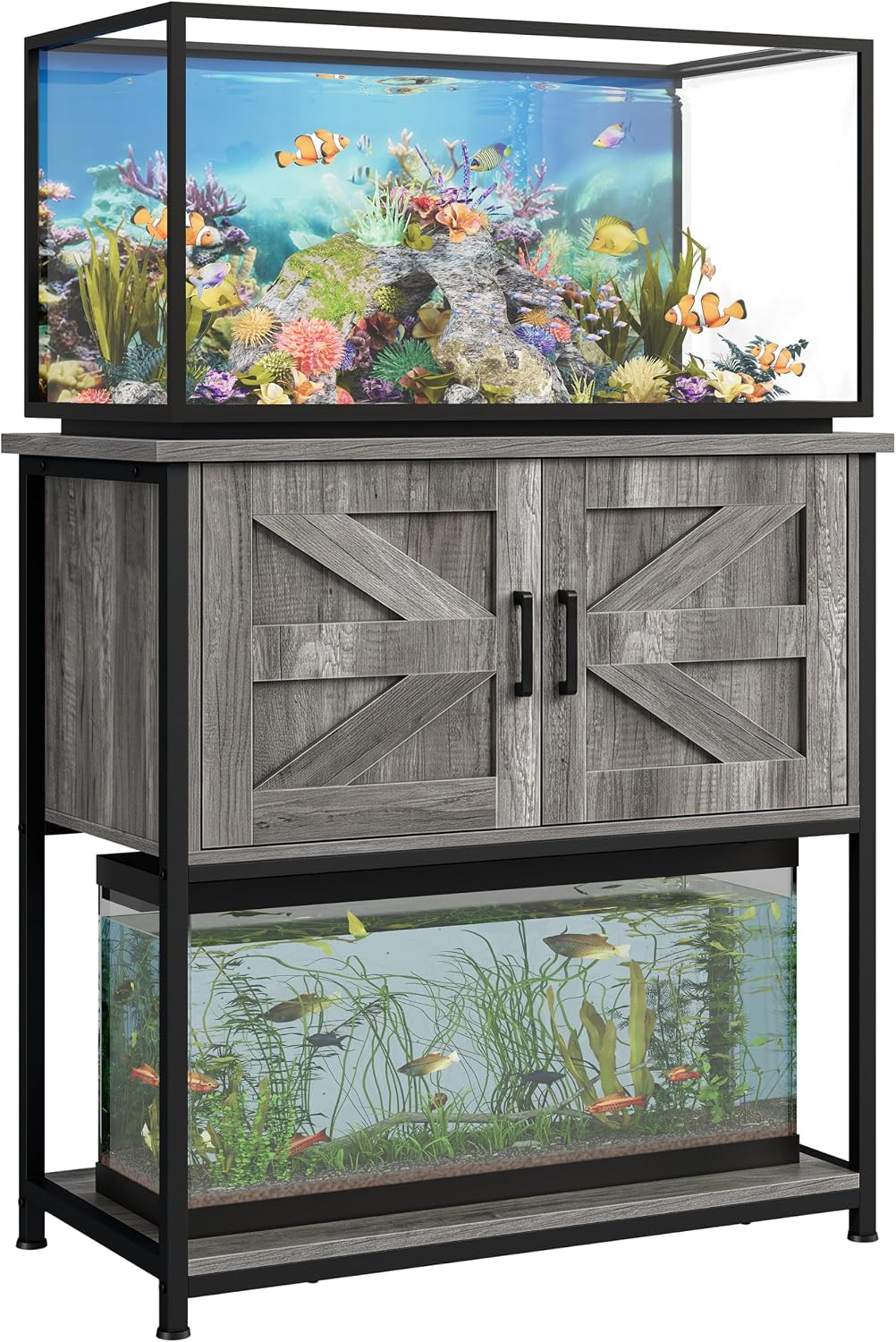 20/29/30 Gallon Fish Tank Stand with Cabinet 800LBS Capacity