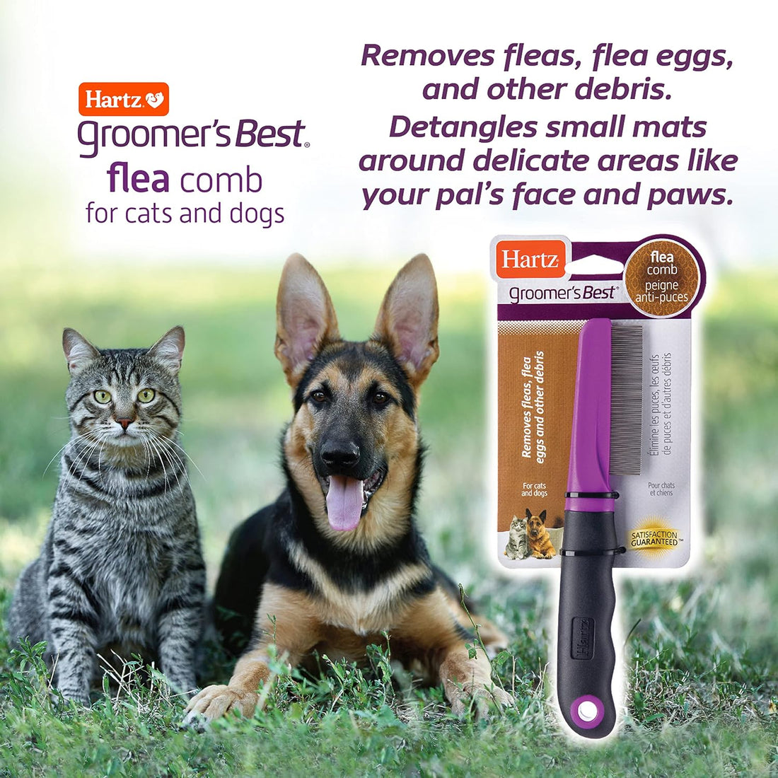 Hartz Groomer's Best Flea Comb for Dogs and Cats
