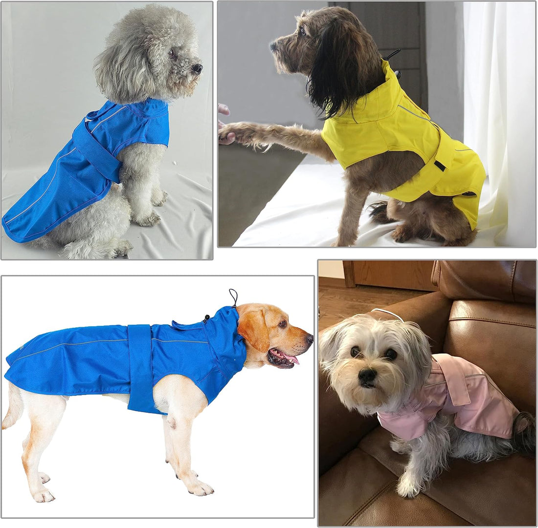 Adjustable Waterproof Dog Raincoat for Dogs,Lightweight Pet Rain