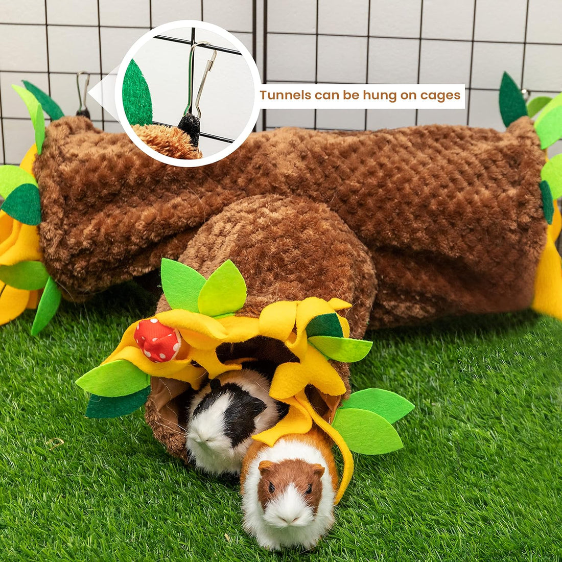 Guinea Pig Hideout, 3 Way Collapsible Small Animal Tunnel Cage