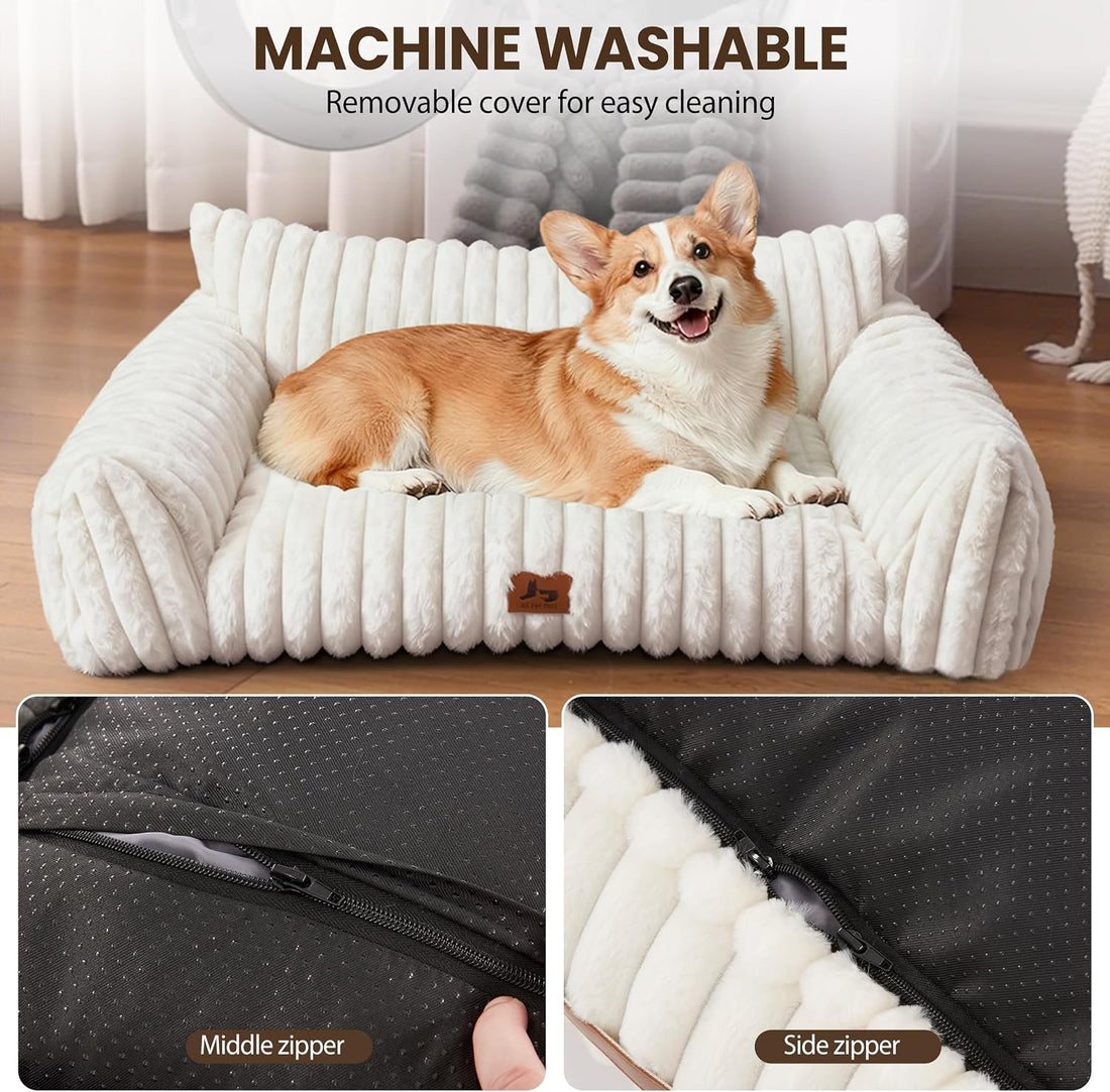 Warmrest Dog Couch for Pets, Cute Small Dog Bed Medium Size Dogs