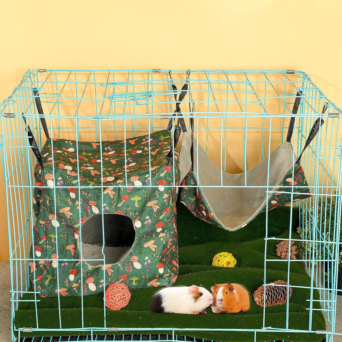 Geelin 8 Pack Rat Hammock Ferret Tunnel Guinea Pig House Hideout Cave