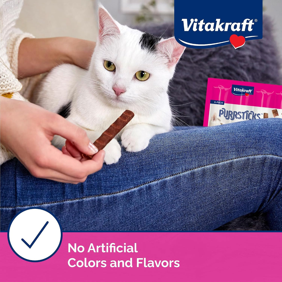 Vitakraft PurrSticks Cat Treat, Chicken Recipe, 6 Count