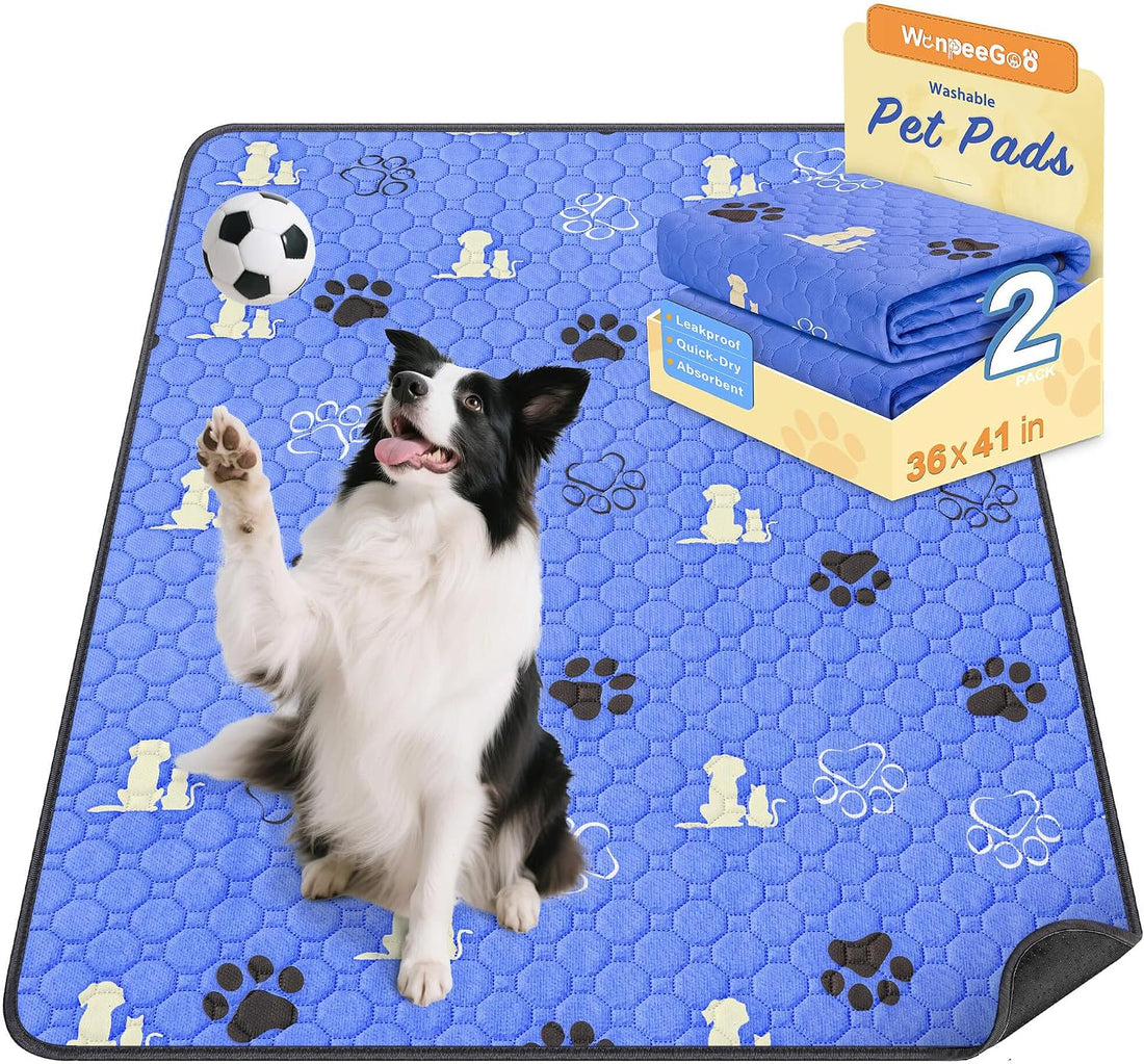 WanpeeGoo Washable Pee Pads for Dogs, Waterproof, 18 x 24 in, 4 Pack