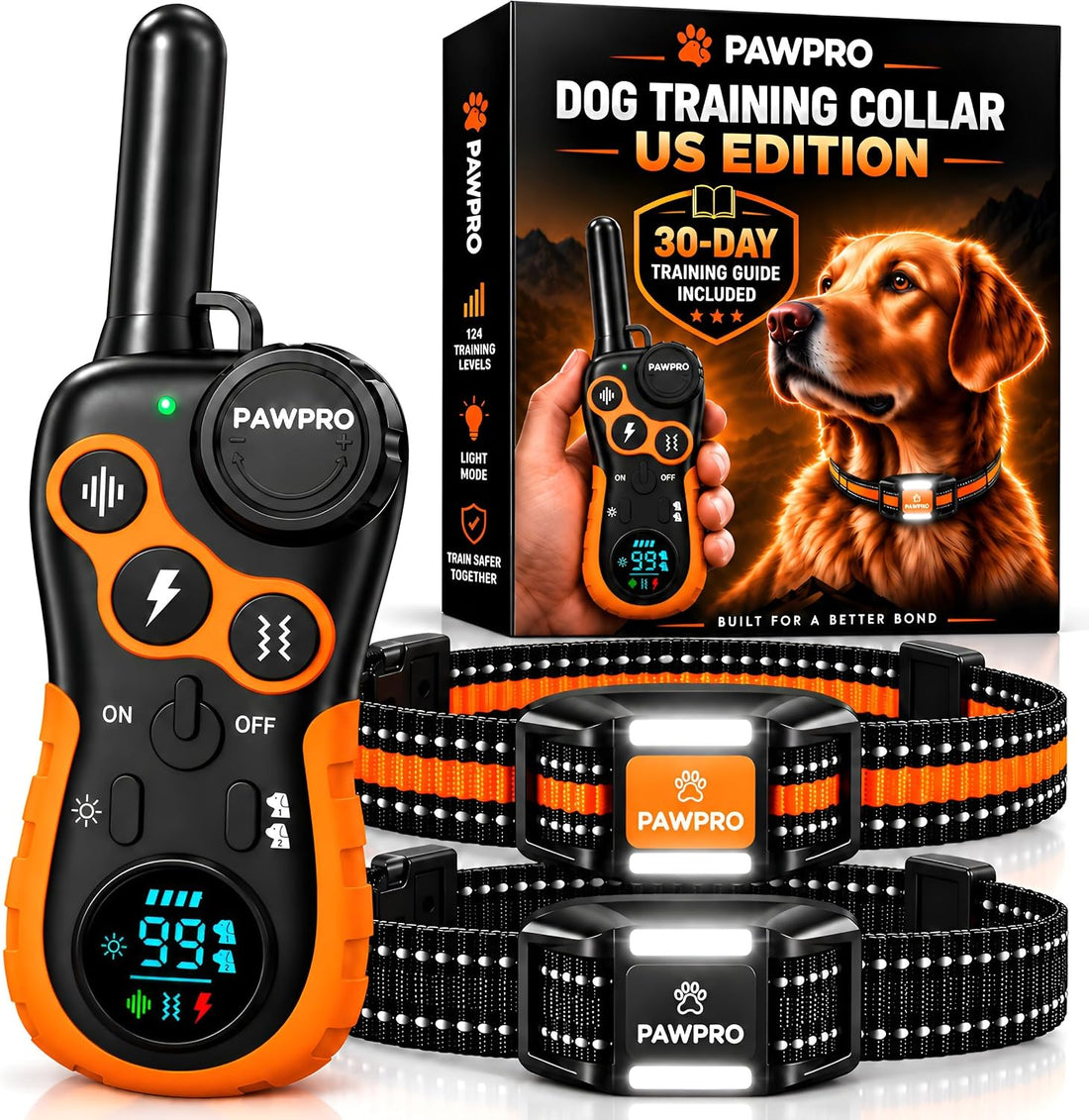PAWPRO Dog Shock Collar with Remote, US Edition Training Collar