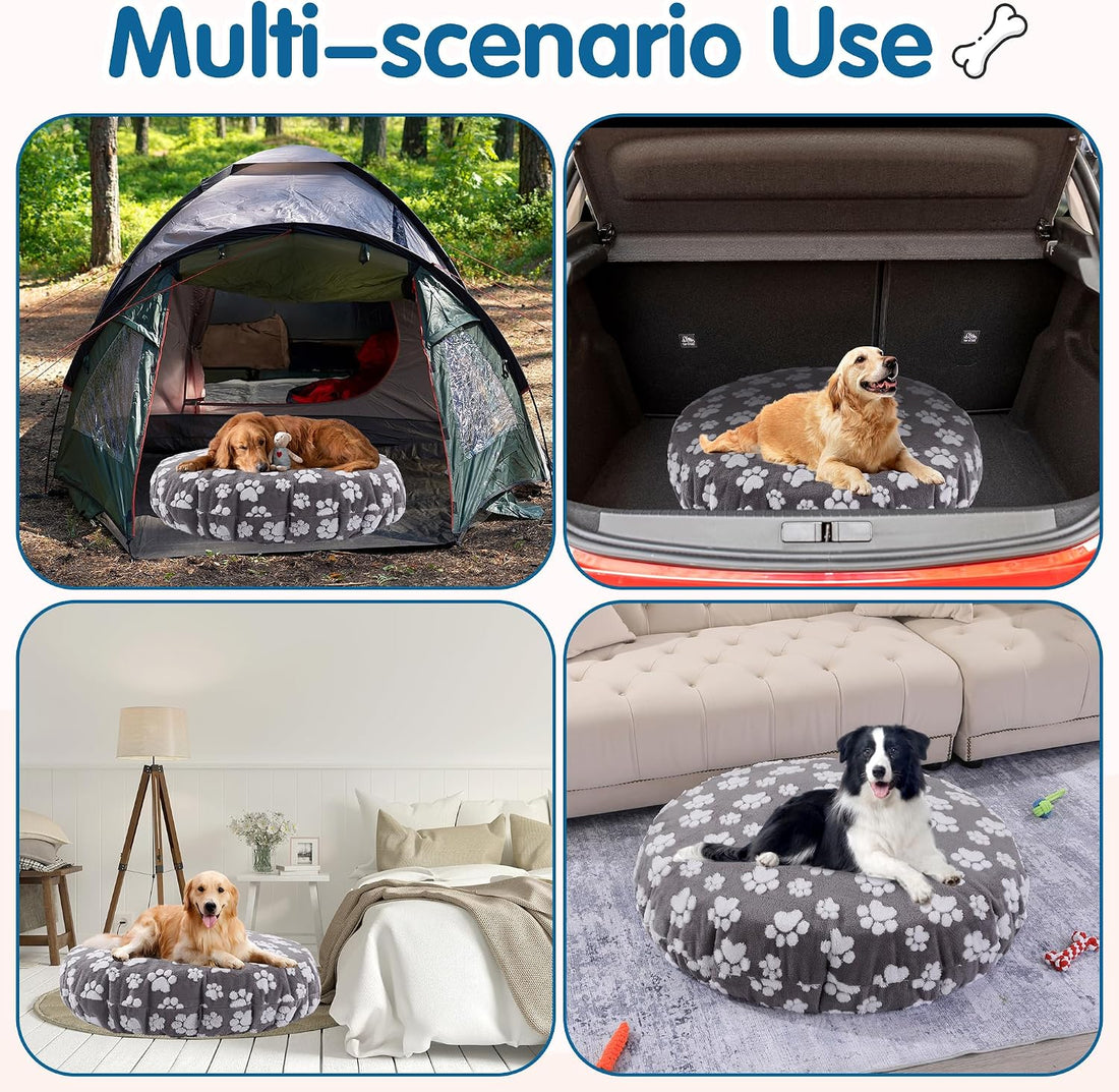 BALAPET Washable Dog Bed Covers Replacement Round Waterproof Bed