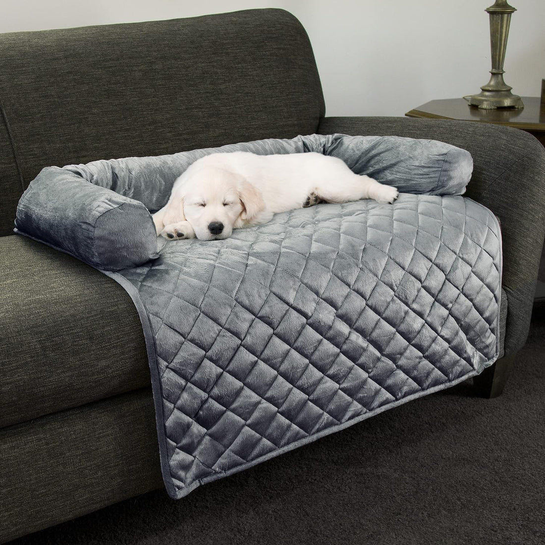 Couch Cover for Dogs - 35x35 Pet Furniture Protector with Memory Foam