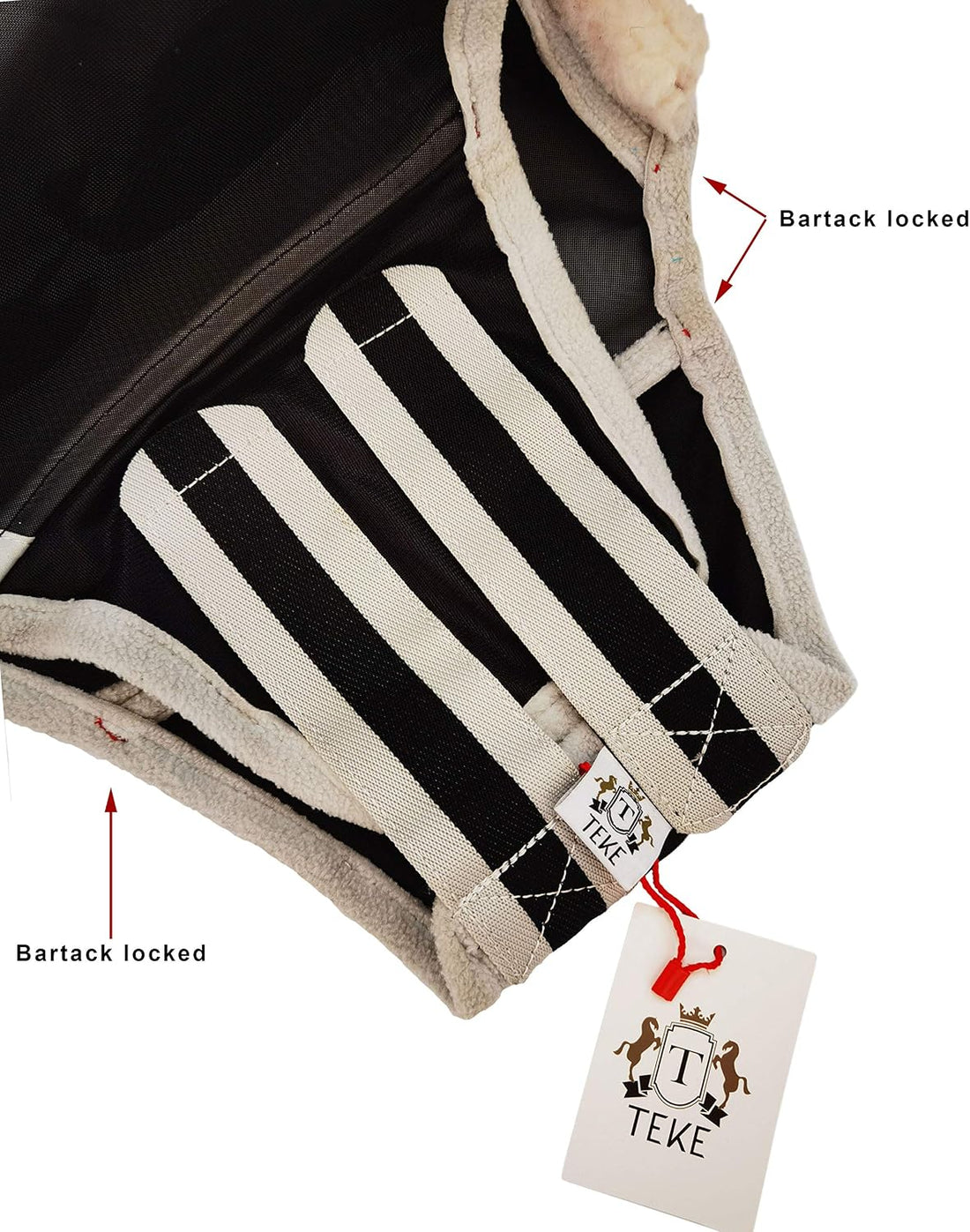 T TEKE Fine Mesh Horse Fly Mask w/No Ears