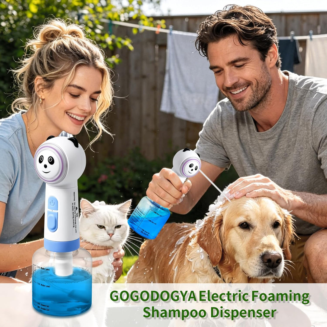 Automatic Foaming Soap Dispenser for Dog Bath & Multi-Surface Cleaning