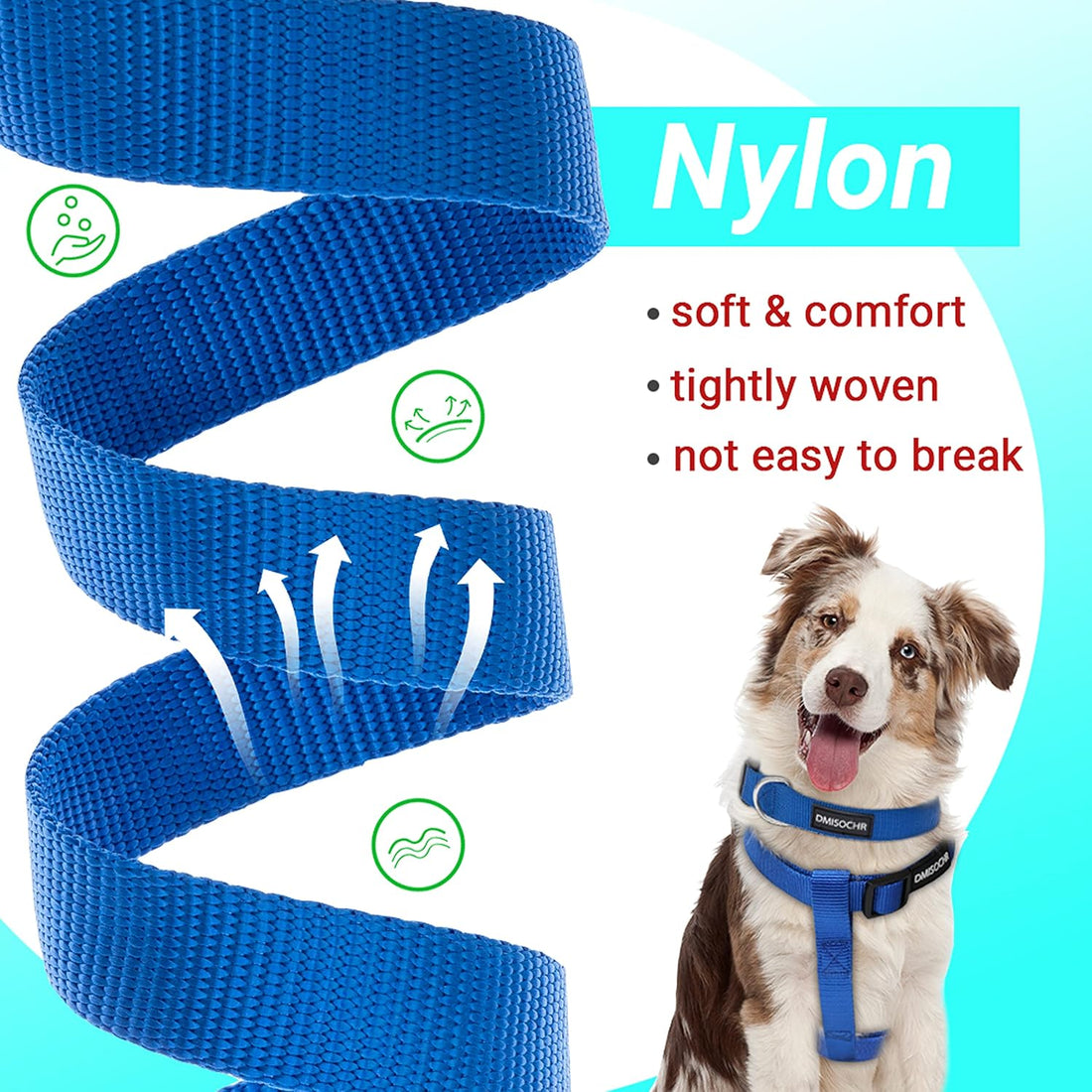 No Pull Dog Harness, Leash & Collar Set, Adjustable Step-in Vest