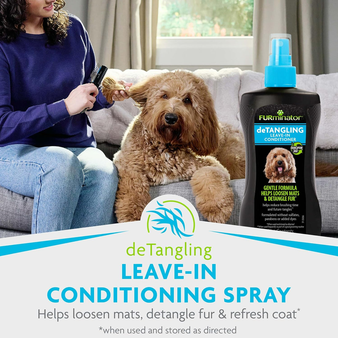 FURminator deTangling Leave-in Conditioner Spray, 8.5 Ounces