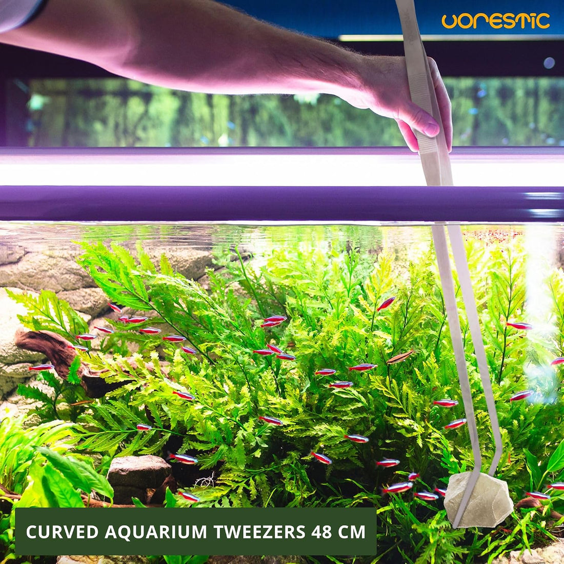 VORESTIC Curved Aquarium Tweezers 18 Inch