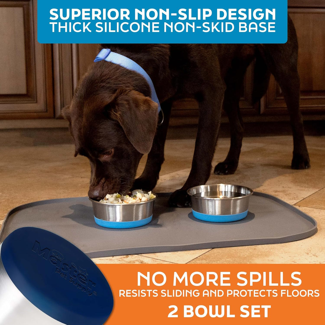 Master Pet Supply Stainless Steel Dog Bowls - 4 Cup (32 oz)