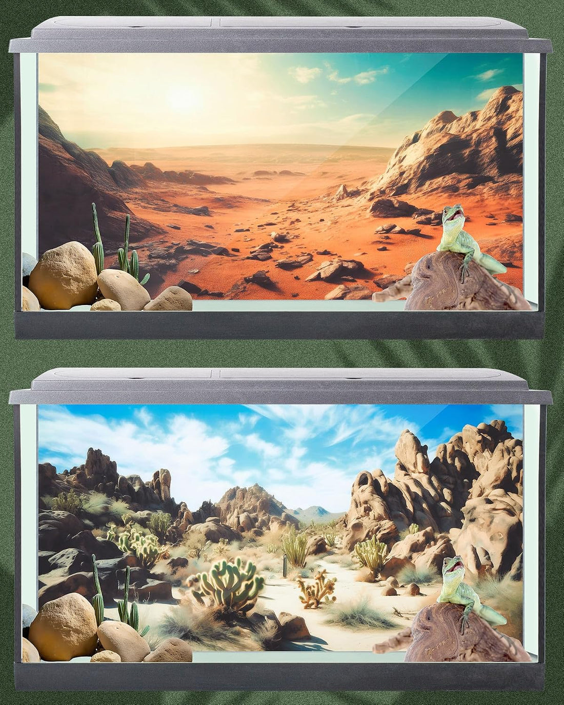 Breling 36 x 18 Inch 4 Pcs Reptile Tank Background,Habitat Scenes