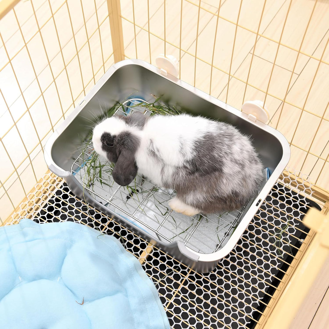 Stainless Steel Rabbit Sifting Litter Box