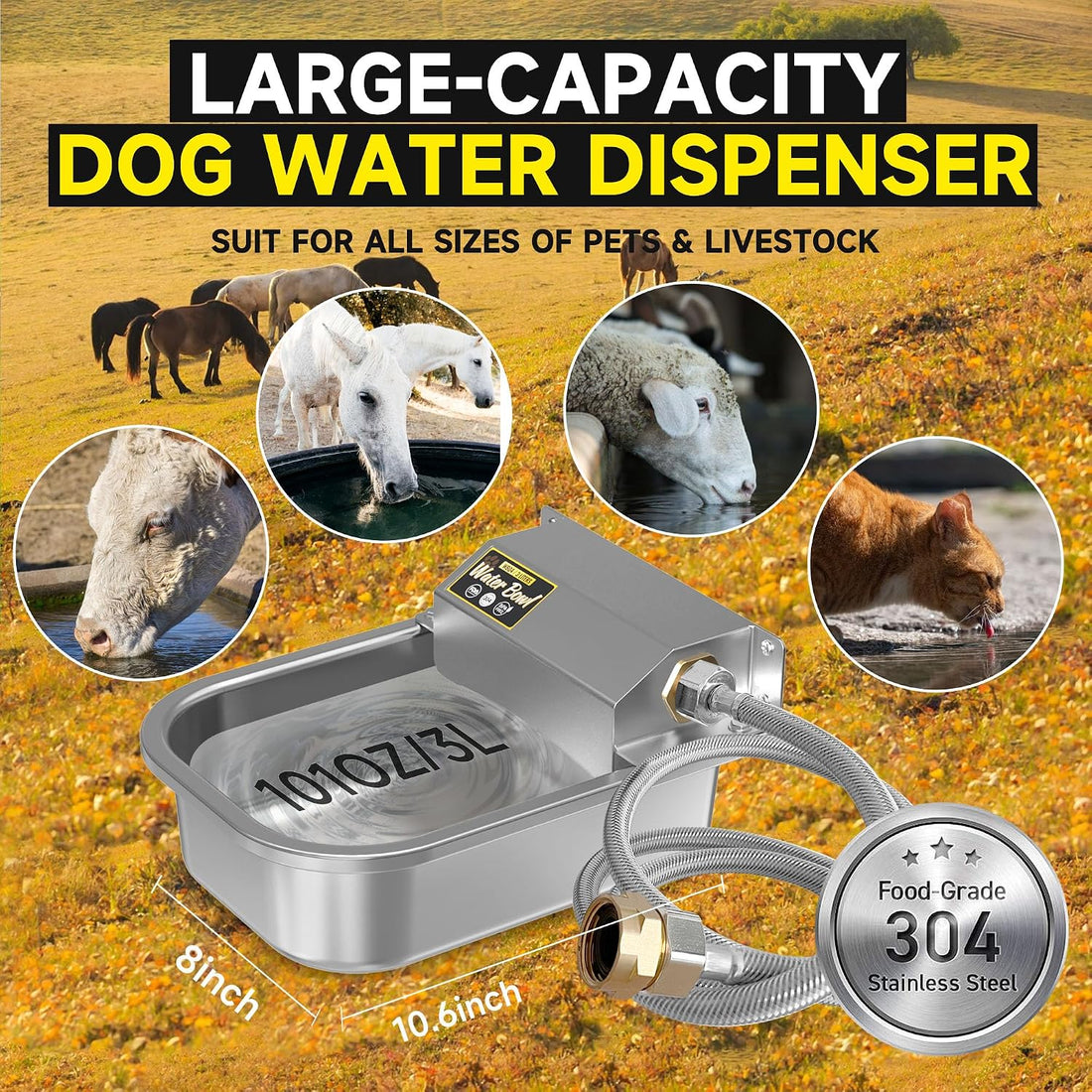 PETIMI Automatic Water Dispenser for Dogs